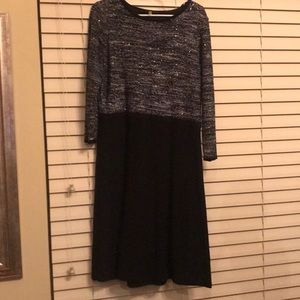 Black & White Nine West Sweater Dress L